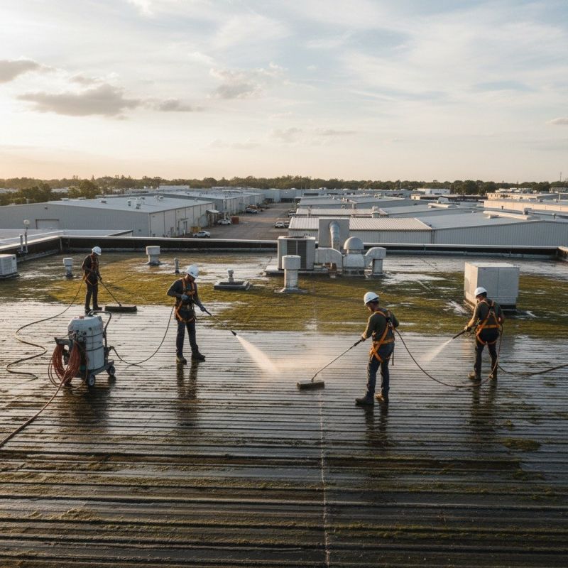 Commercial Exterior Cleaning detail